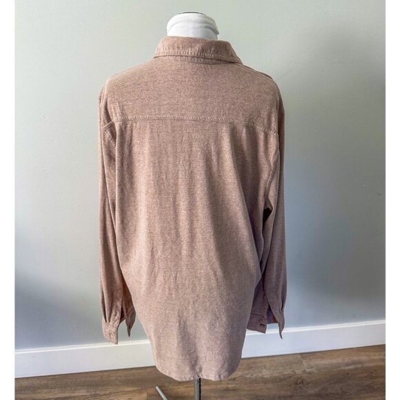 Gap Mens Tan Long Sleeve Polo Tee - Picture 4 of 8